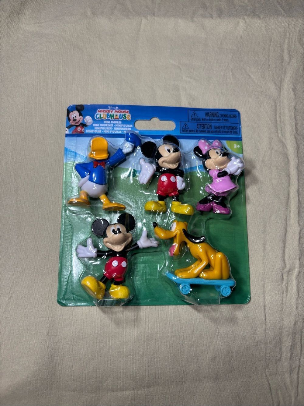 New Disney Mickey & Friends 5-Figure Playset - Red, Yellow, Blue, Pink